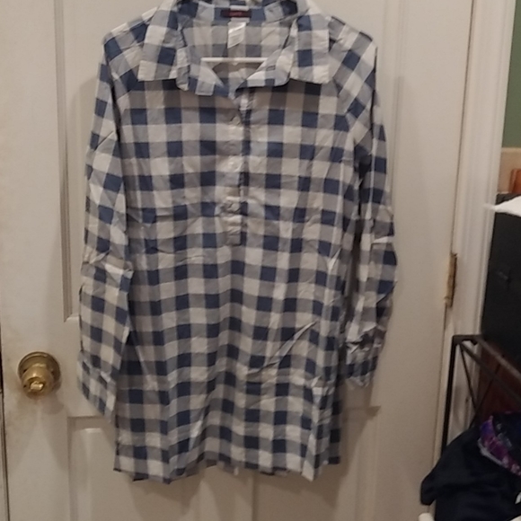 2x Mark blue & white checkered Shirt - Picture 2 of 4